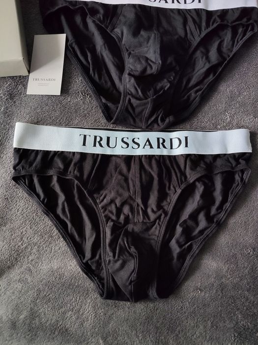 Trussardi set 2 chiloti barbatesti negri cu banda alba mărimea M noi originali