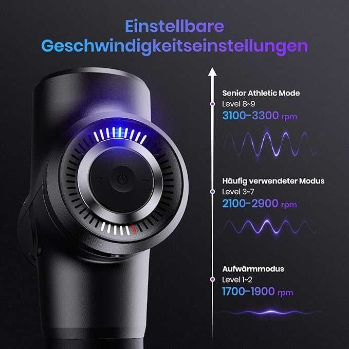 Безжичен електрически масажен пистолет Addsfit с 5 масажни глави