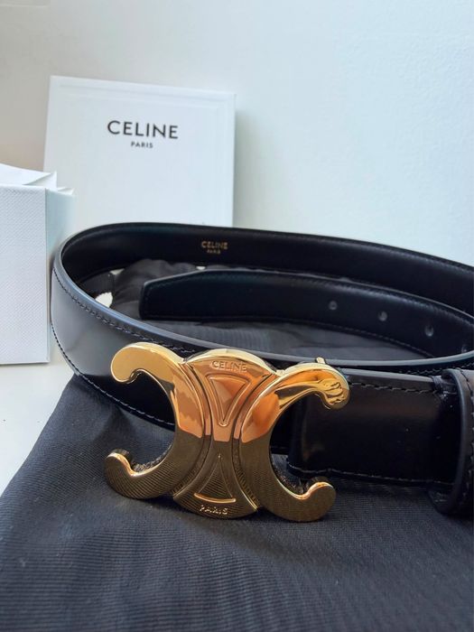 Curea CELINE Triomphe neagră – 75 cm