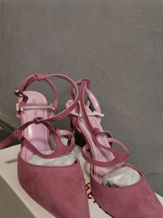 Sandale stiletto pinkish-purple