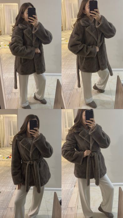 Шуба, свитер, джинсы