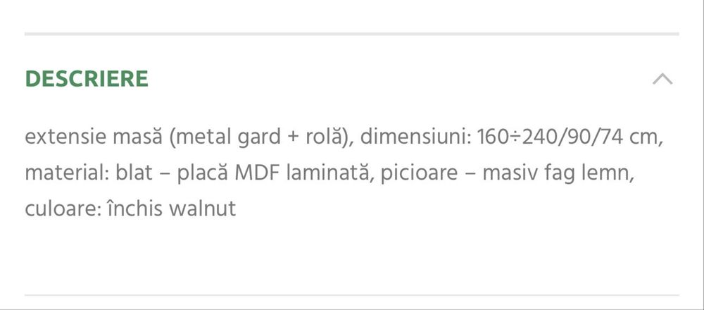 Masa extensibila