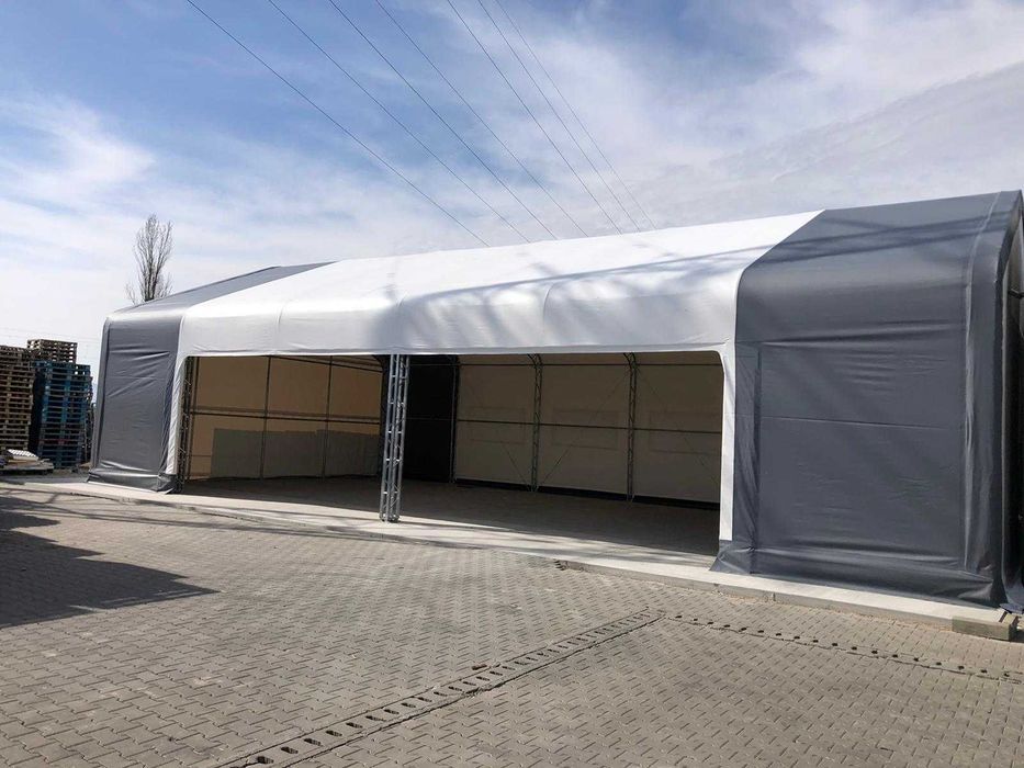Отворена индустриална палатка 10x18.3x3.5(6.1) м