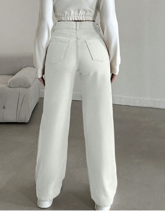 Дамски бели дънки