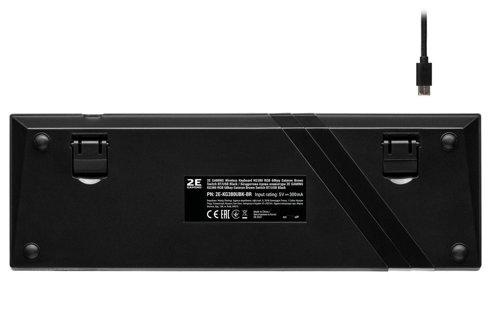 } Клавиатура 2E GAMING KG380 RGB Gateron Brown Switch BT/USB Black Ukr
