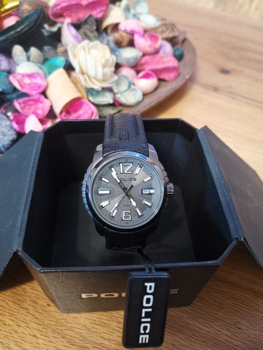 Ceas Police brățara piele Ceramic 10, ATM