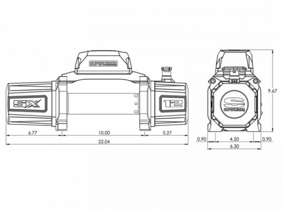 Troliu electric Superwinch SX12SR cu sufa sintetica 12000 lbs Off Road