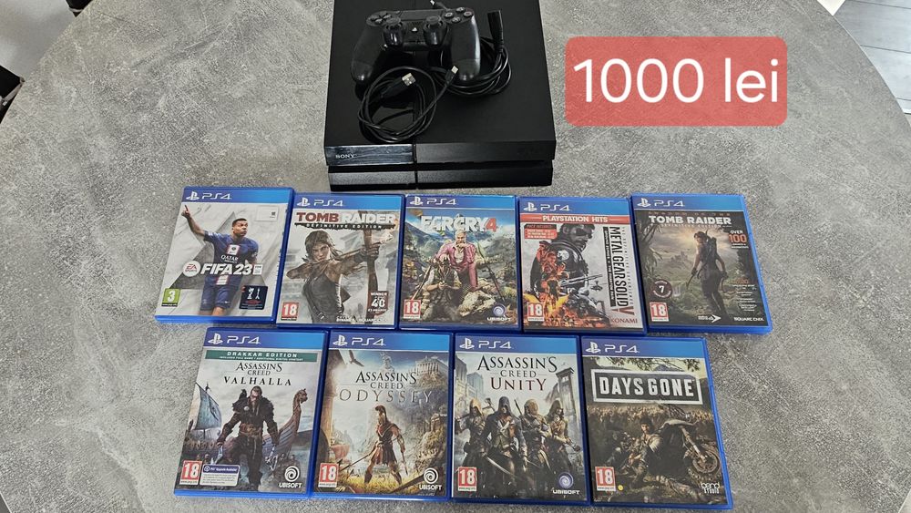 PlayStation 4 512 gb sau (+ jocuri)