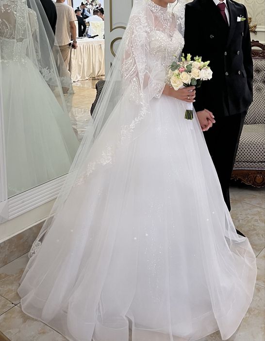 Свадебное платье + фата, нежный образ, выгодная цена