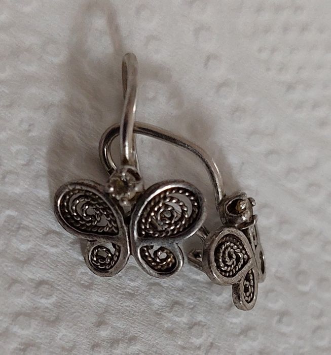 Детские серьги серебро