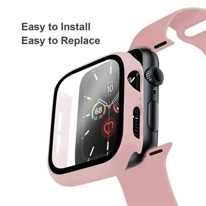 Curea silicon + protectie ecran ceas Apple Watch 10 9 8 7 40/41 mm