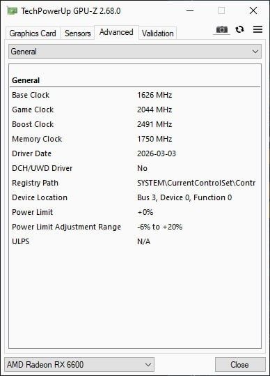 Asus Dual  RX 6600 8GB видео карта