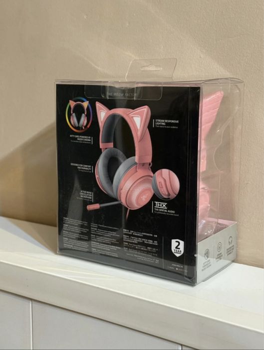 Căști gaming Razer Kraken Kitty Edition Quartz, NOI