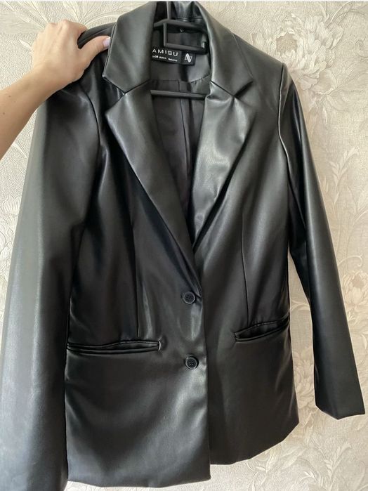 Бомбер весенний, пиджак экокожа