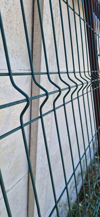 Poartă dublă din fier și plasă de oțel – 2x5m, cu balamale incluse