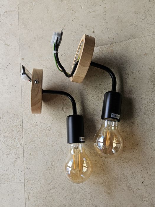 Set 2 aplice lumina calda de pat