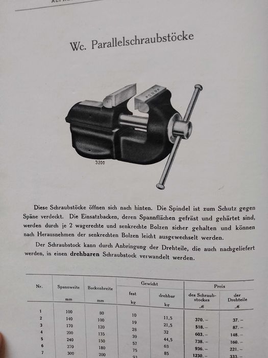 Немска книга за инструменти и производство на машини от 1921г