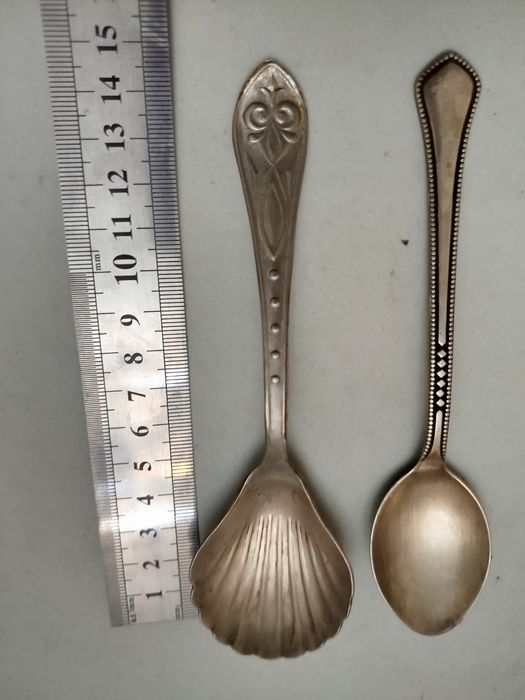 Кофейные мельхиоровые ложки маленькие советские