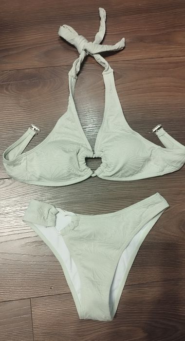 Комплект бански, размер S и XS, зелен/мента, нов