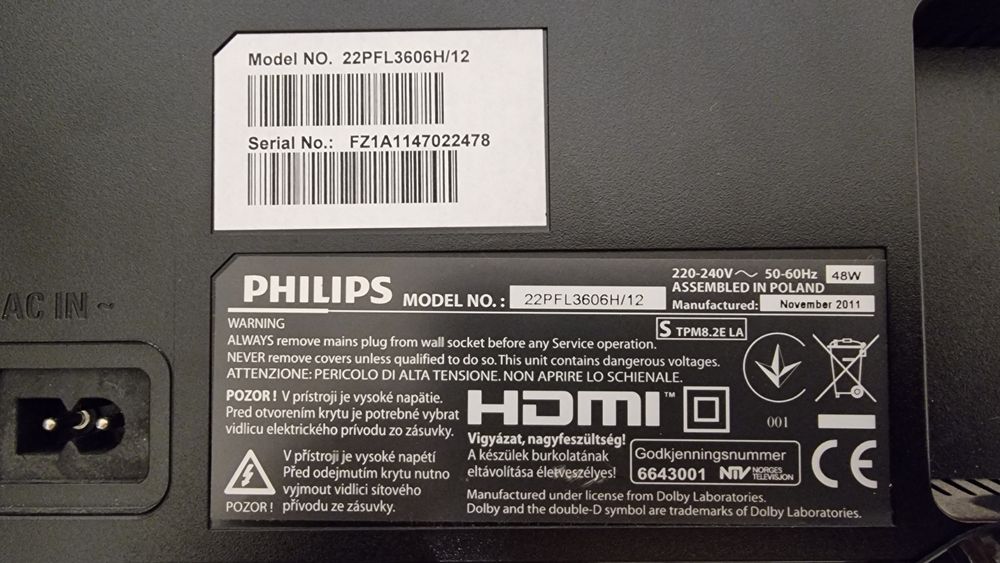 Телевизор Филипс-22 инча