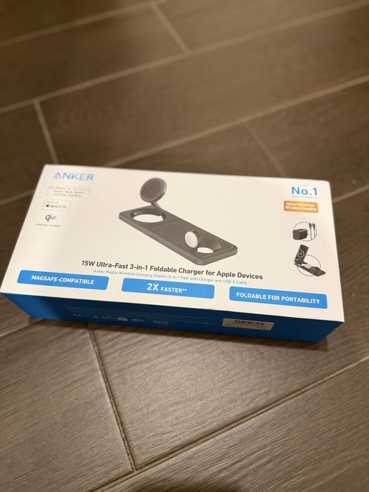 Incarcator wireless Anker, "MagGo" 15W, 3-in-1