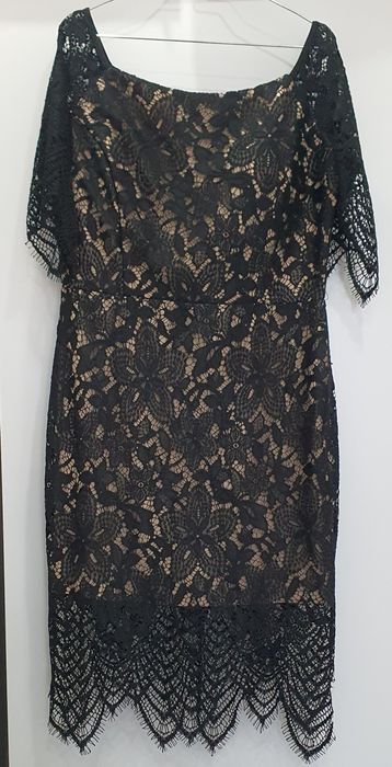 Ажурное,Вечернее,черное платье  46-48 размер