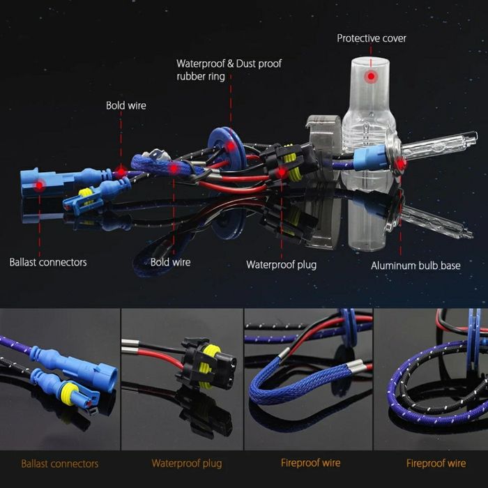 Kit Xenon Complet 55Watti/4300k-5500k-6000k,H3,H4,H7,H8,H9,H11 Can-bus