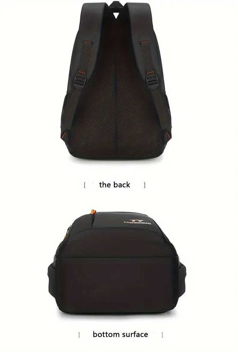 Висококачествена раница с много, 5 отделения 47см височина, Черна