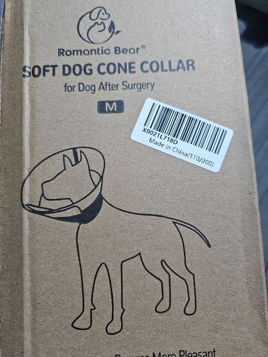 ROMANTIC BEAR Конус нашийник за кучета - размер М