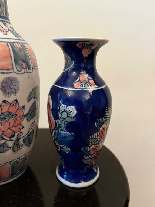 Set 2piese vechi portelan pictat manual china marcate deosebite ieftin