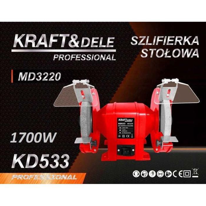 Polizor de banc cu 2 pietre, 2950 rpm, 200 mm, prelucrare uscata