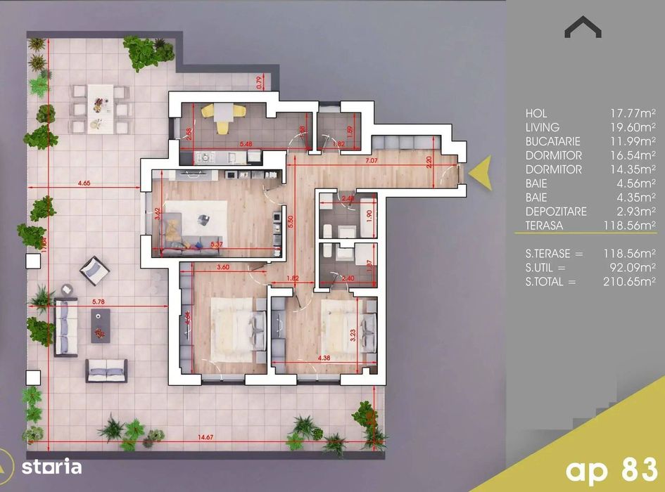 3 Camere Cu Terasa | Finalizat | Sector 3 | Fara Comision — fotografia 3