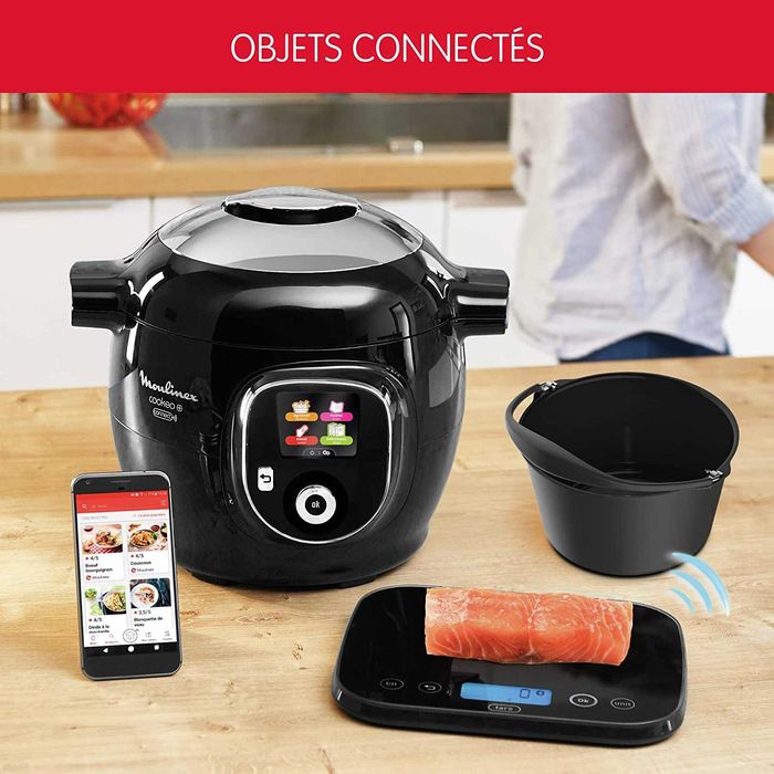 Мултикукър Moulinex Cookeo + Connect с дигитален кантар подарък 6L