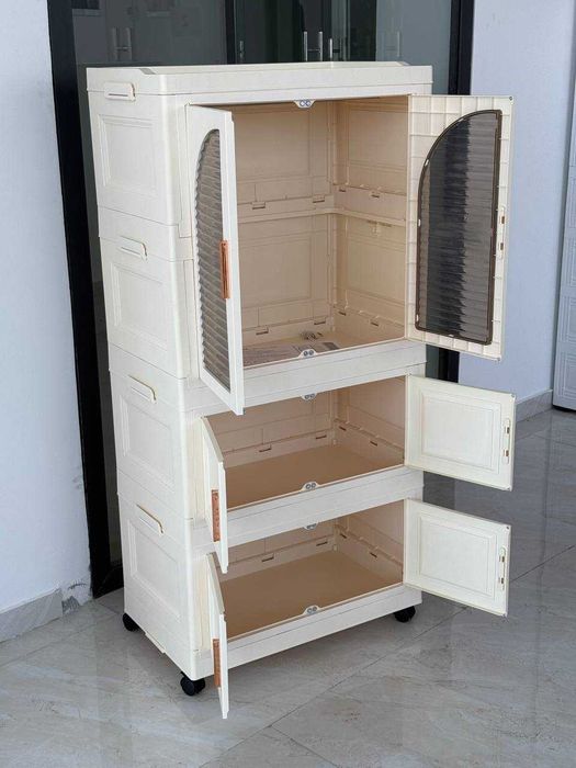 Портативный детский гардеробный шкаф со складными ящиками