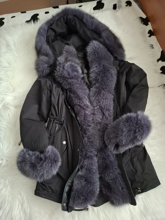 Blana naturala cu parka