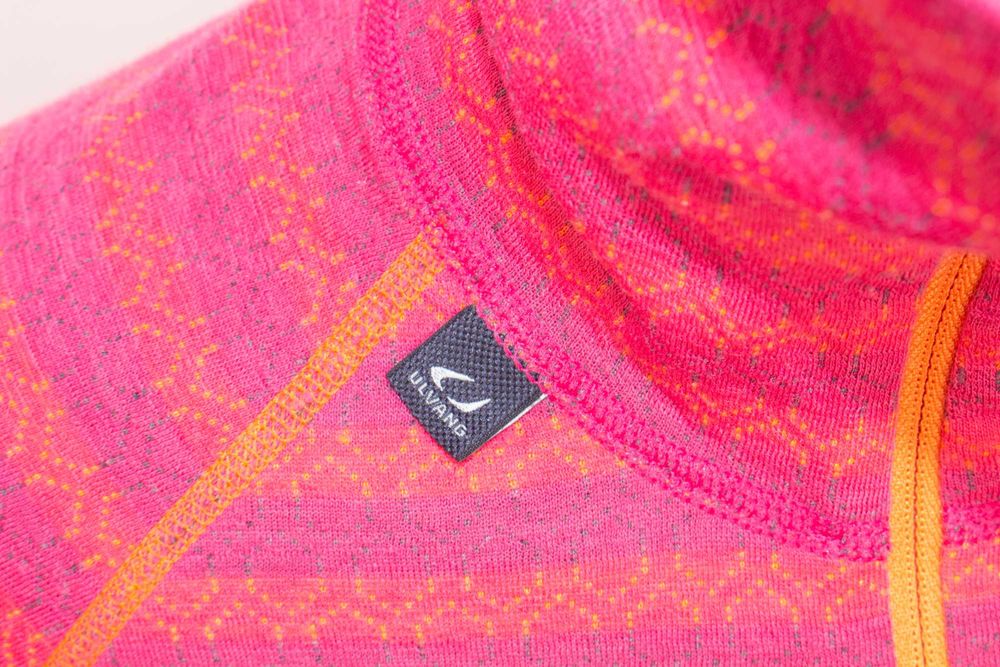 Ulvang дамска блуза с цип висока яка термо бельо мериносна вълна XS