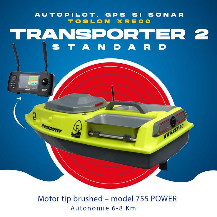 Barcuta cu autopilot gps si sonar Toslon XR500-Transporter 2 Standard