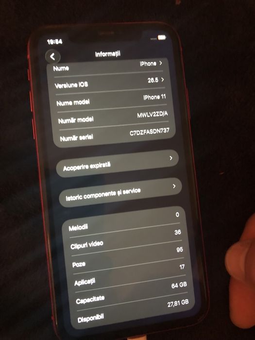 Vand iphon 11 red. 64G