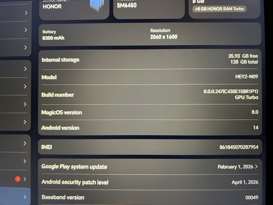 Таблет Honor Pad 9 + 3 кейса