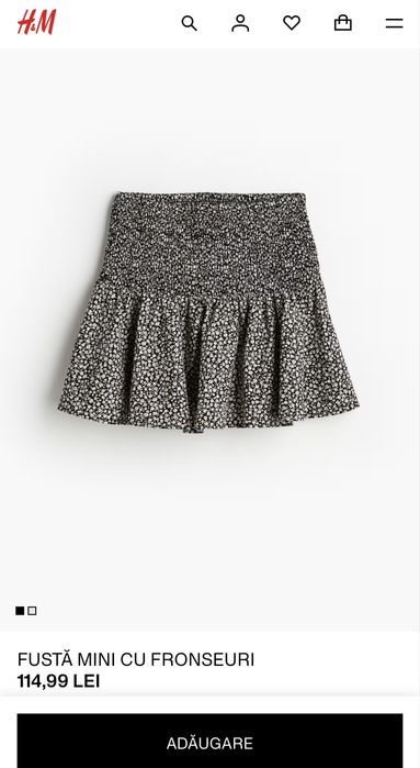 Fusta mini cu imprimeu floral