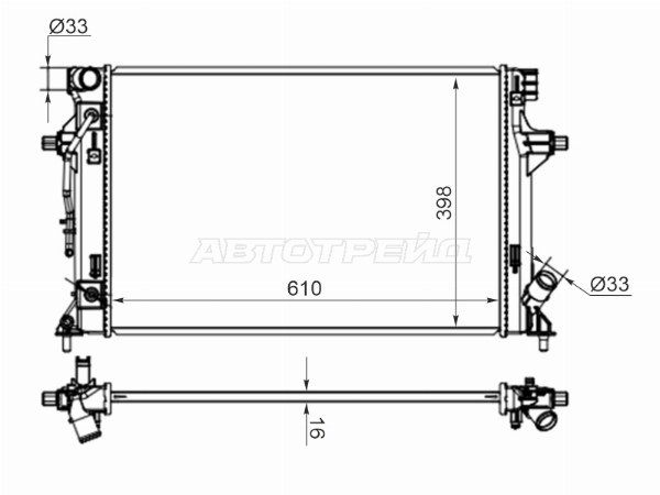 Радиатор  Kia Cerato