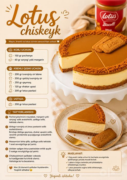 Pishiriqlar retsepti sotuvda