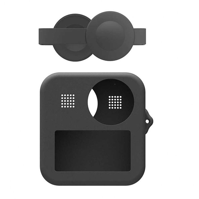 Husa silicon + folie sticla display + protectie obiectiv GoPro MAX 360