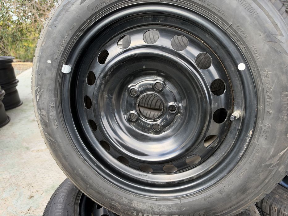 4бр. КАТО НОВИ Зимни Гуми 185/65R/15 -BRIDGESTONE/DOT:4622- С 15” Железни Джанти 5х100 за -TOYOTA/LEXUS/SUZUKI- 6.0Jx15H2, ET45