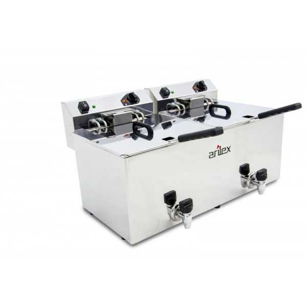 ARILEX 1212GTR-Friteuza electrica 2 x 12 litri; Putere 15 kW (380V)