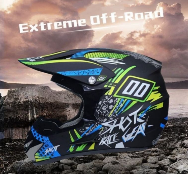 Cască moto off-road / cross / enduro, Casca de motocicleta, exterior off-road L sau XL + Ochelari Cadou