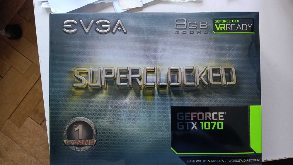 видеокарта EVGA SUPERCLOCKED GeForce GTX 1070, 8GB, ACX 3.0 & LED