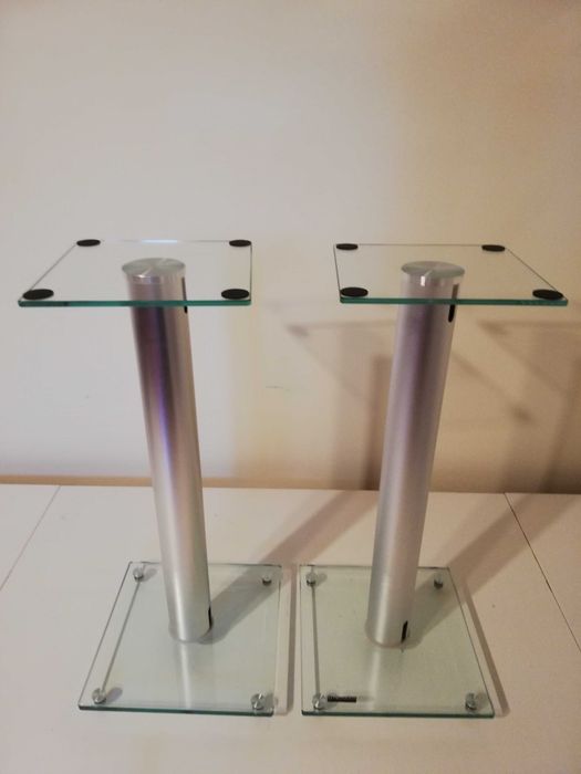 Set Suporti/Stative din sticla -inox pentru Boxe Audio Stereo - ca noi
