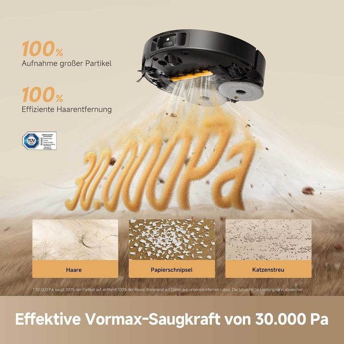 Нова Прахосмукачка Робот с Моп DREAME L50s Pro Ultra RLL88HE, 2 години Гаранция, 30 000 Pa, Сухо и Мокро Почистване, Автоматична Станция