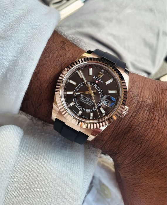 Rolex Sky-Dweller Oysterflex Everose Chocolate